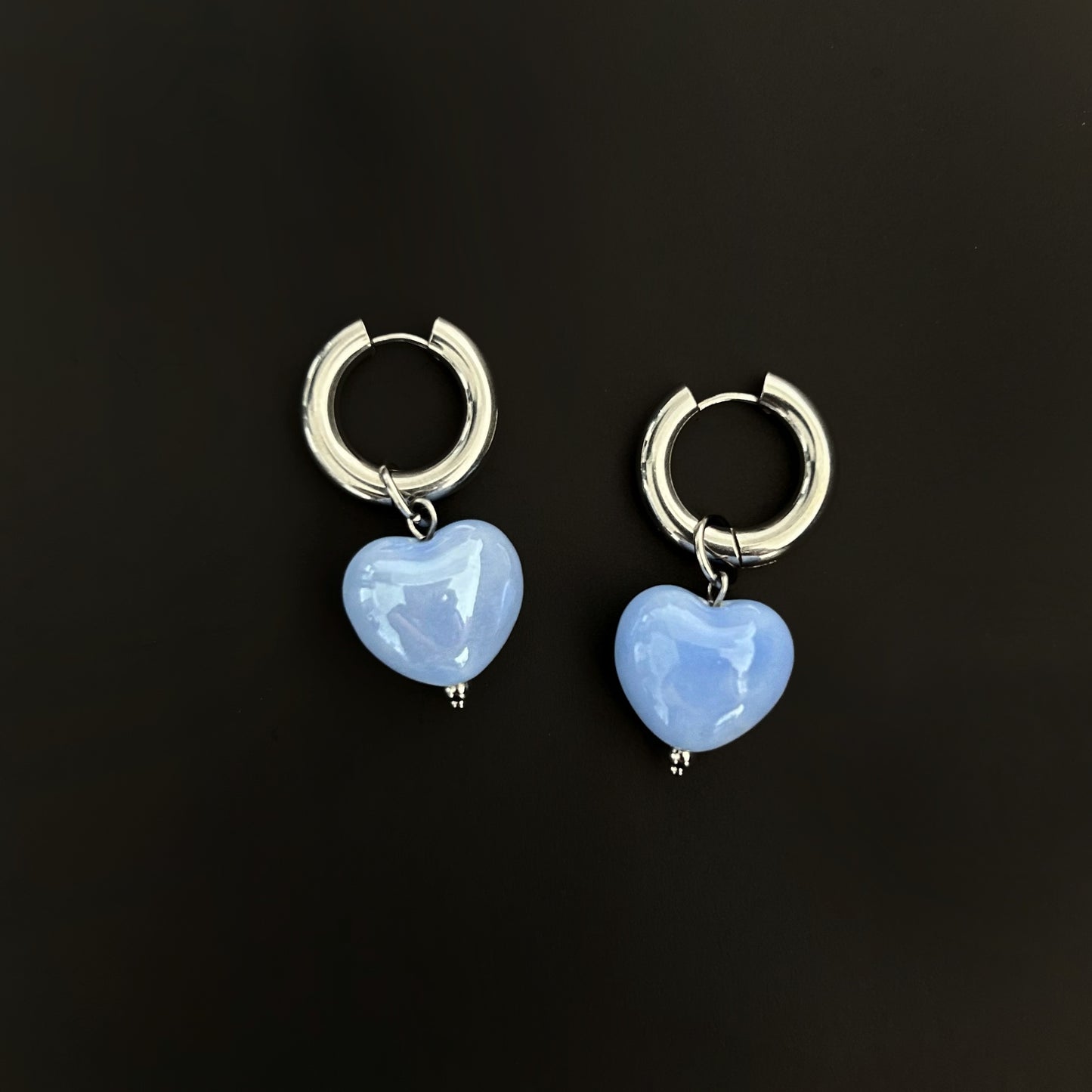 Blue HEART Earrings