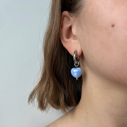 Blue HEART Earrings