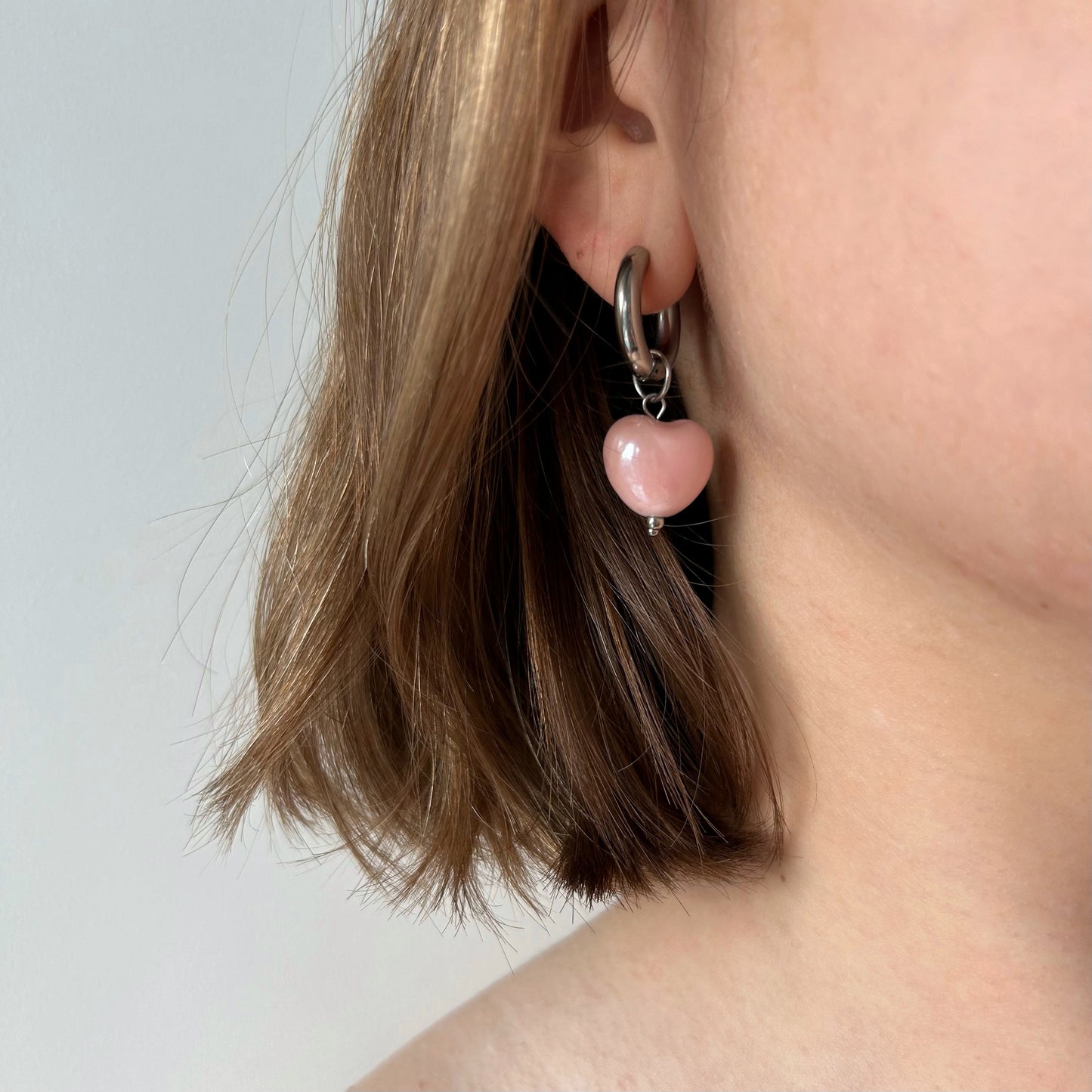 Pink HEART Earrings