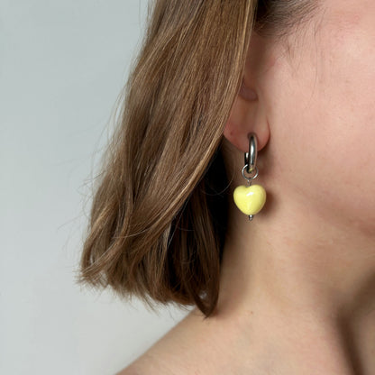 Yellow HEART Earrings